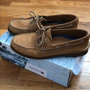 Sperry Brown Leather Boat Shoes Size 8 Men’s